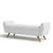 Recamier Bau Italia 1,40m Suede Branco  - Inova Decor