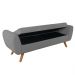 Recamier Bau Italia 1,40m Suede Cinza  - Inova Decor