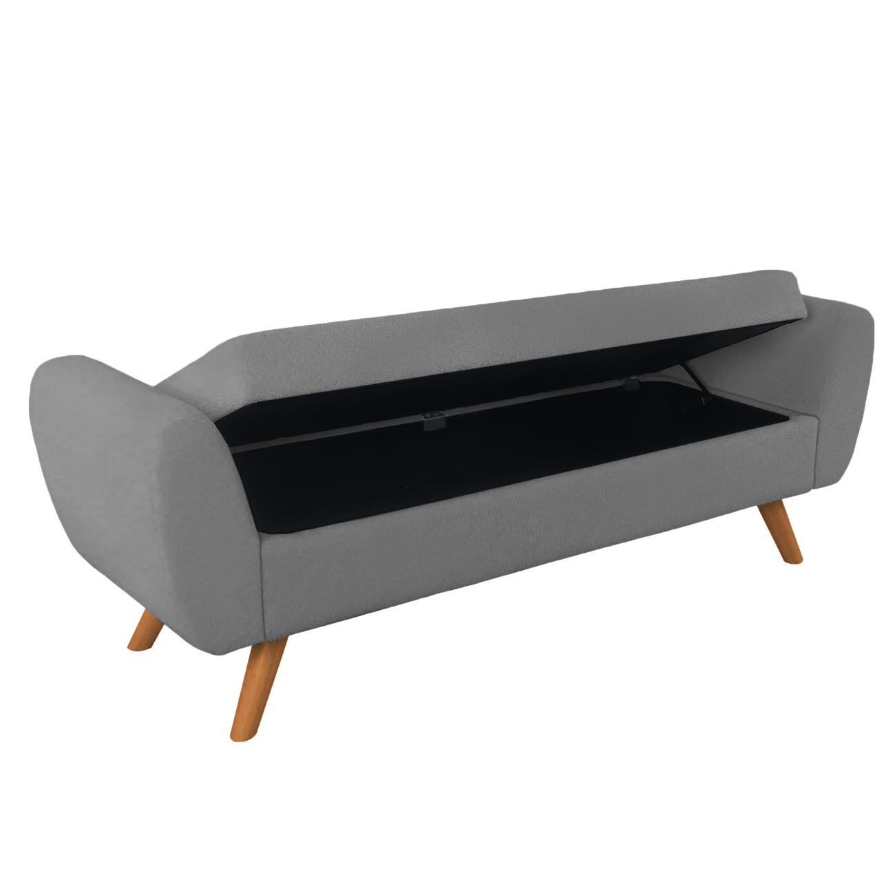 Recamier Bau Italia 1,40m Suede Cinza  - Inova Decor