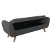 Recamier Bau Italia 1,60m Suede Grafite  - Inova Decor