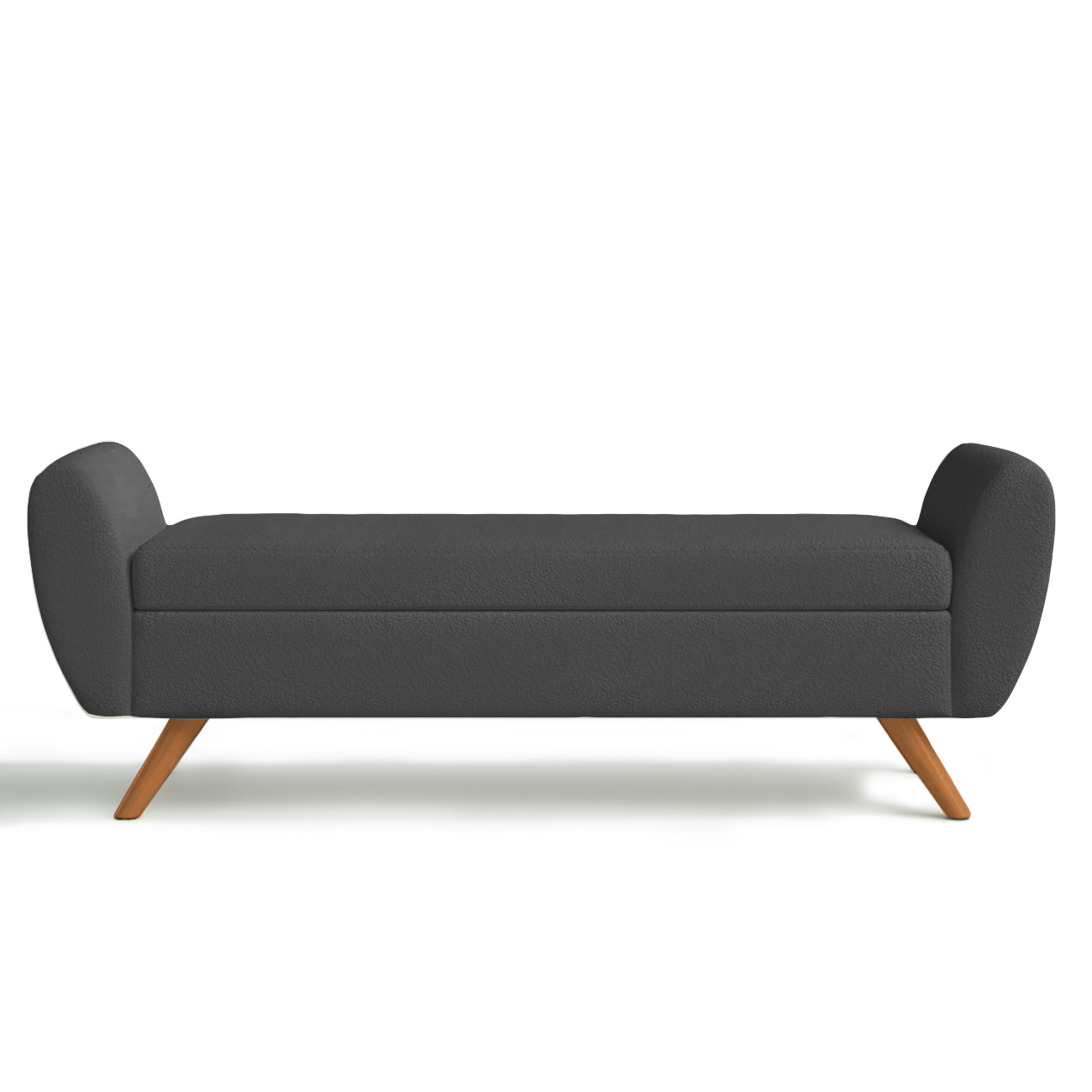Recamier Bau Italia 1,60m Suede Grafite  - Inova Decor