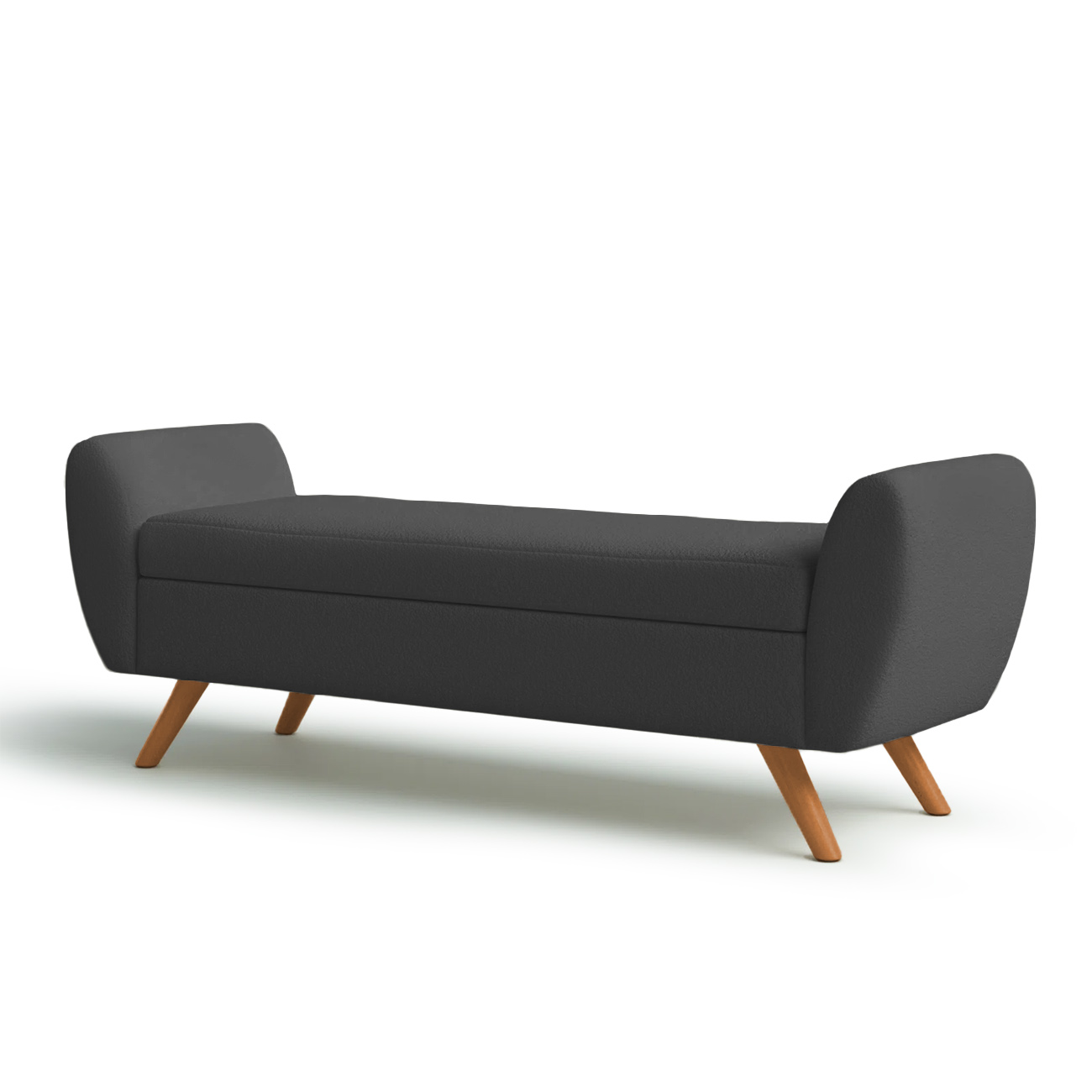 Recamier Bau Italia 1,60m Suede Grafite  - Inova Decor