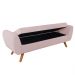 Recamier Bau Italia 1,60m Suede Rosa Bebe  - Inova Decor