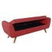 Recamier Bau Italia 1,60m Suede Vermelho  - Inova Decor
