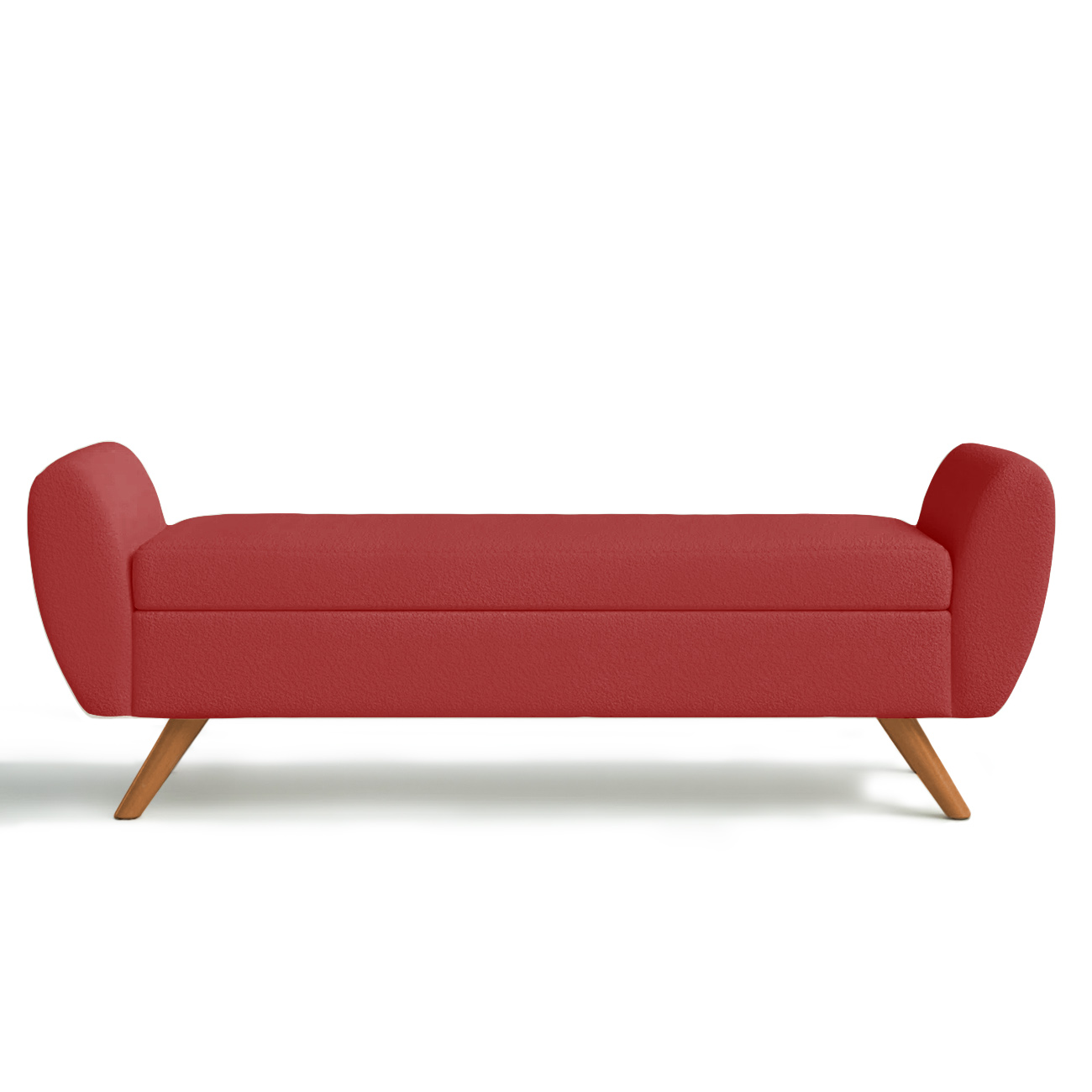 Recamier Bau Italia 1,60m Suede Vermelho  - Inova Decor