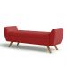 Recamier Bau Italia 1,60m Suede Vermelho  - Inova Decor