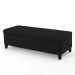 Recamier Bau Julia 1,40m Suede Preto  - Inova Decor