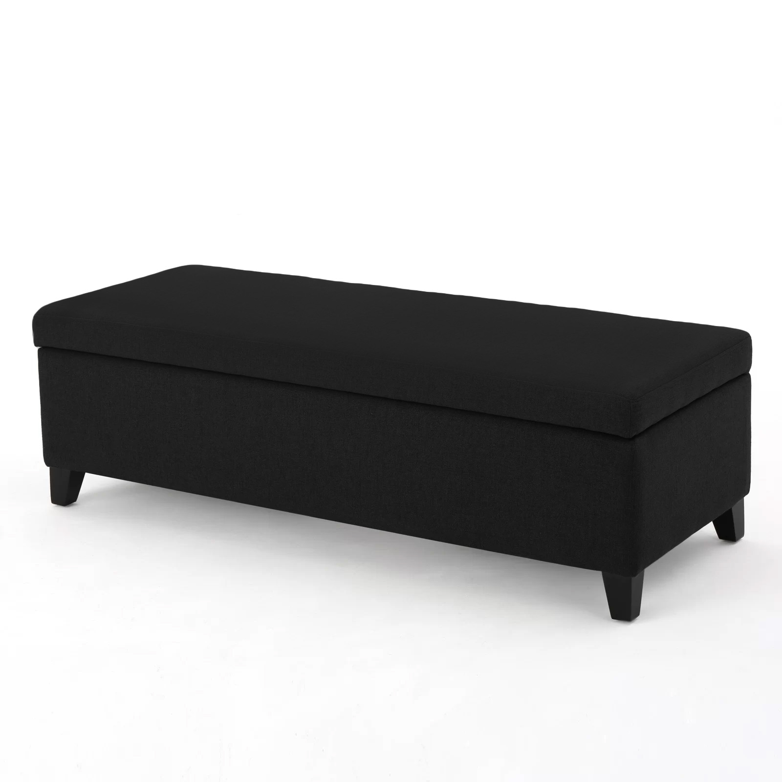 Recamier Bau Julia 1,40m Suede Preto  - Inova Decor