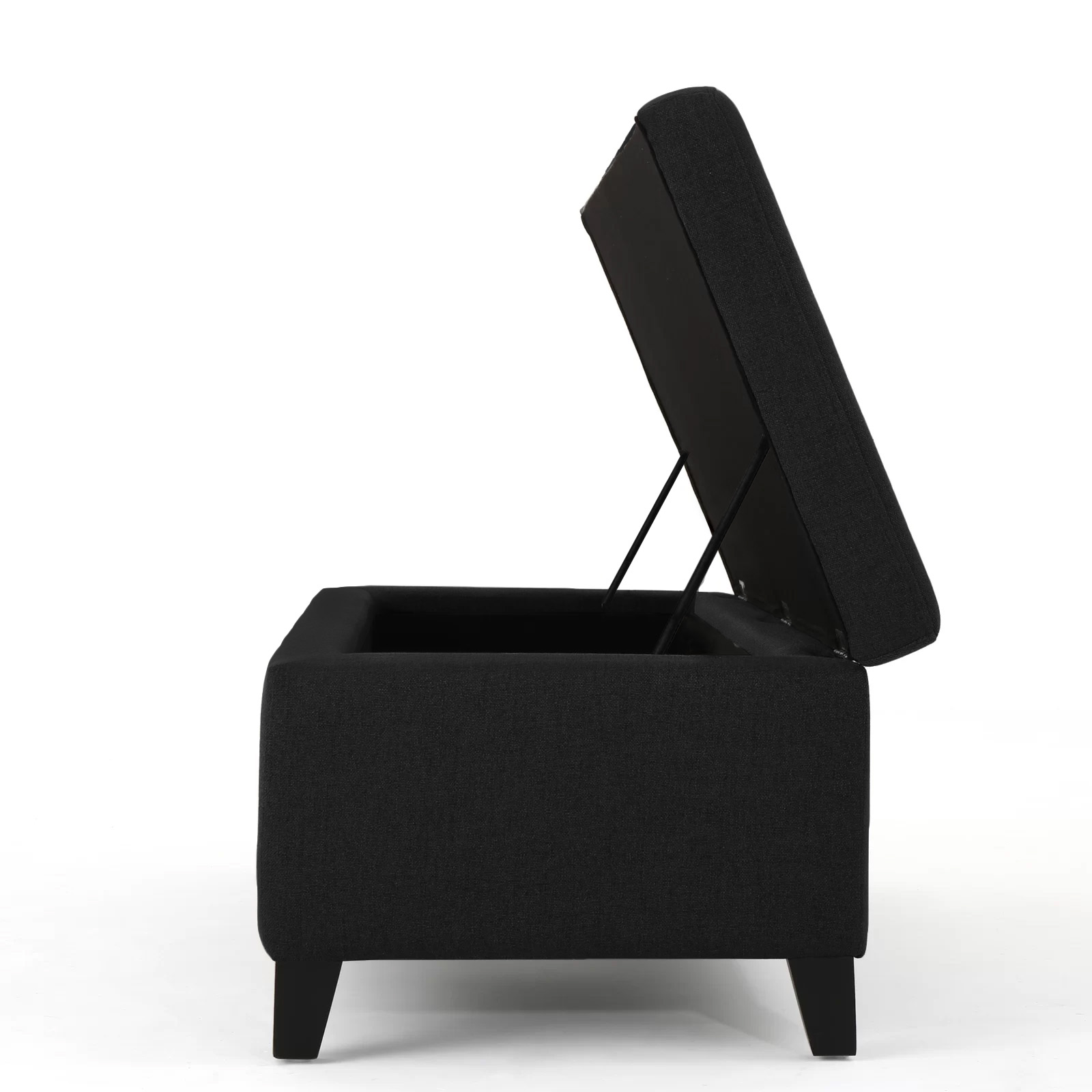 Recamier Bau Julia 1,40m Suede Preto  - Inova Decor