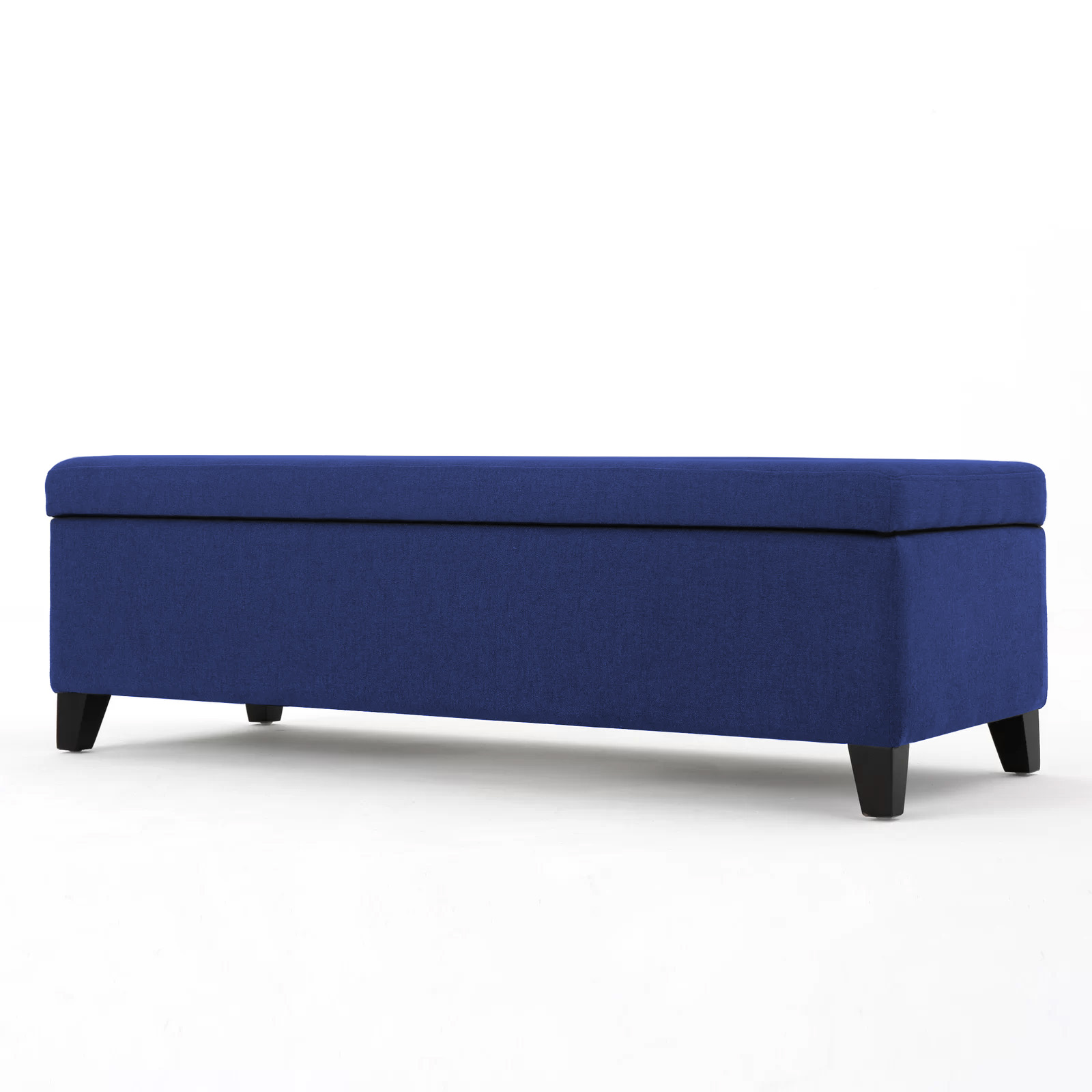 Recamier Bau Julia 1,60m Suede Azul Marinho  - Inova Decor