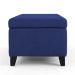 Recamier Bau Julia 1,60m Suede Azul Marinho  - Inova Decor