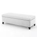 Recamier Bau Julia 1,60m Suede Branco  - Inova Decor