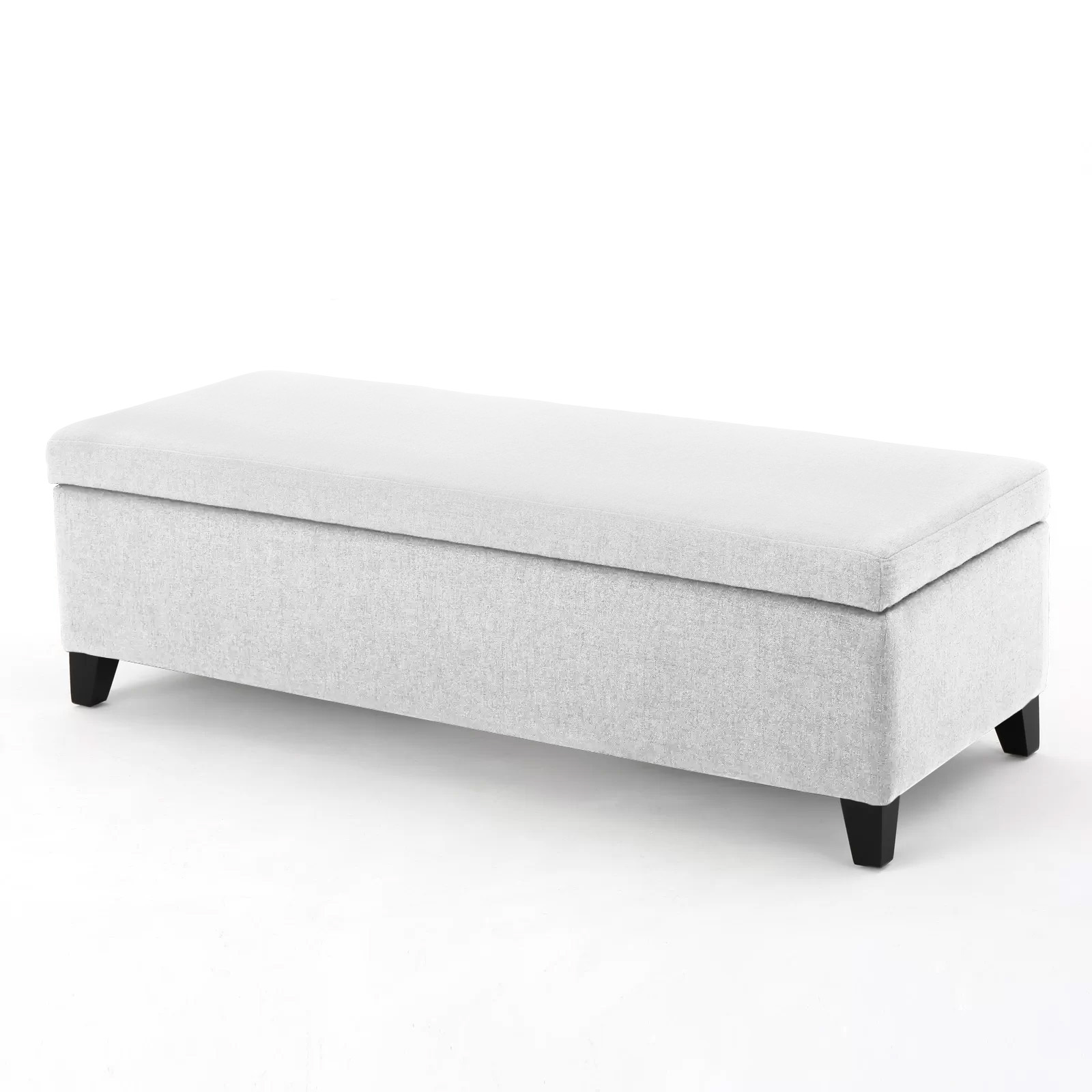 Recamier Bau Julia 1,60m Suede Branco  - Inova Decor