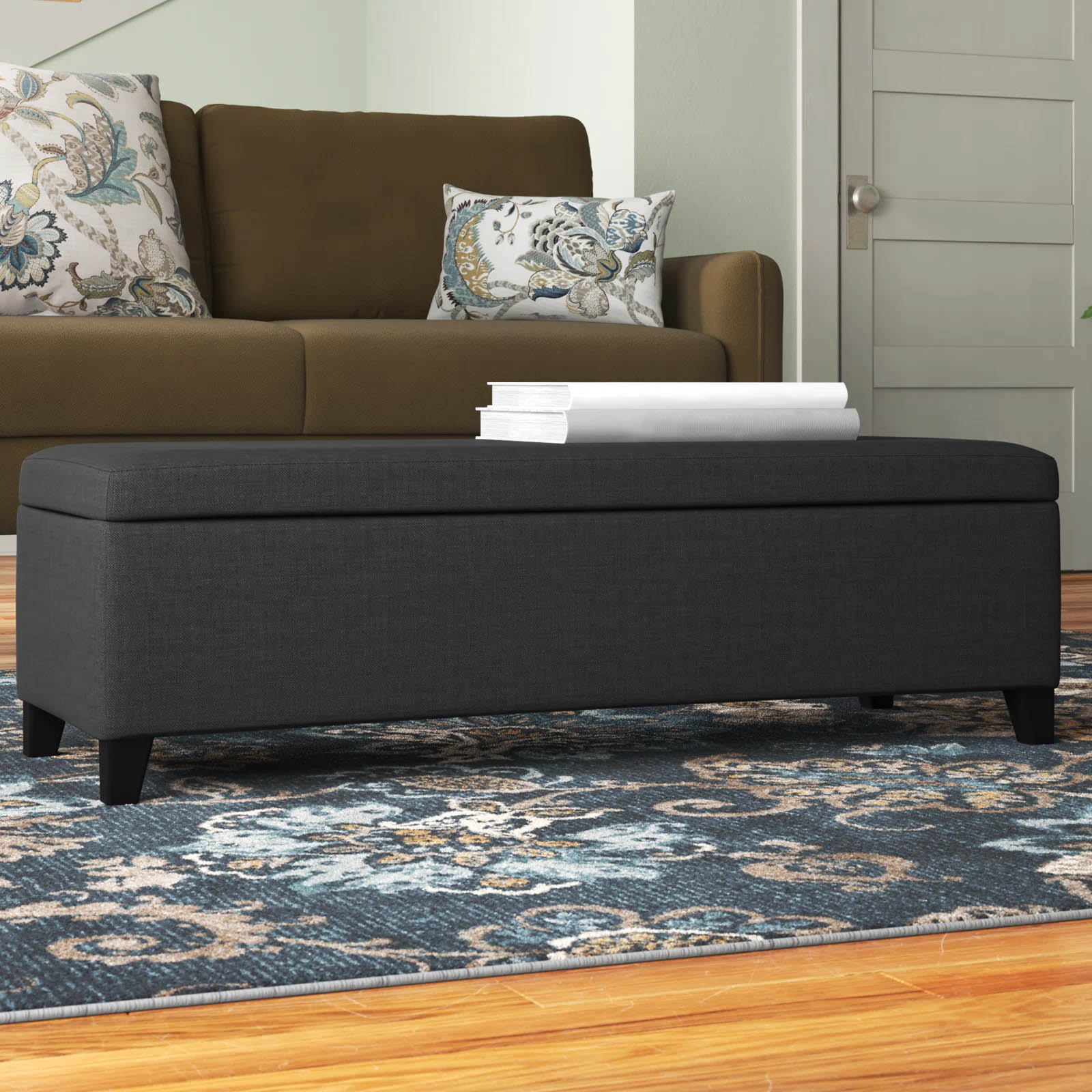 Recamier Bau Julia 1,60m Suede Branco  - Inova Decor