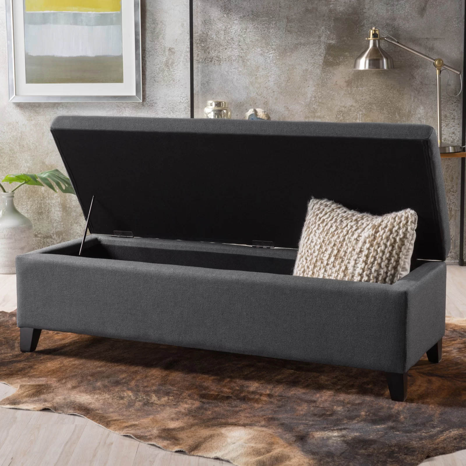 Recamier Bau Julia 1,60m Suede Branco  - Inova Decor