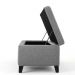 Recamier Bau Julia 1,60m Suede Cinza  - Inova Decor