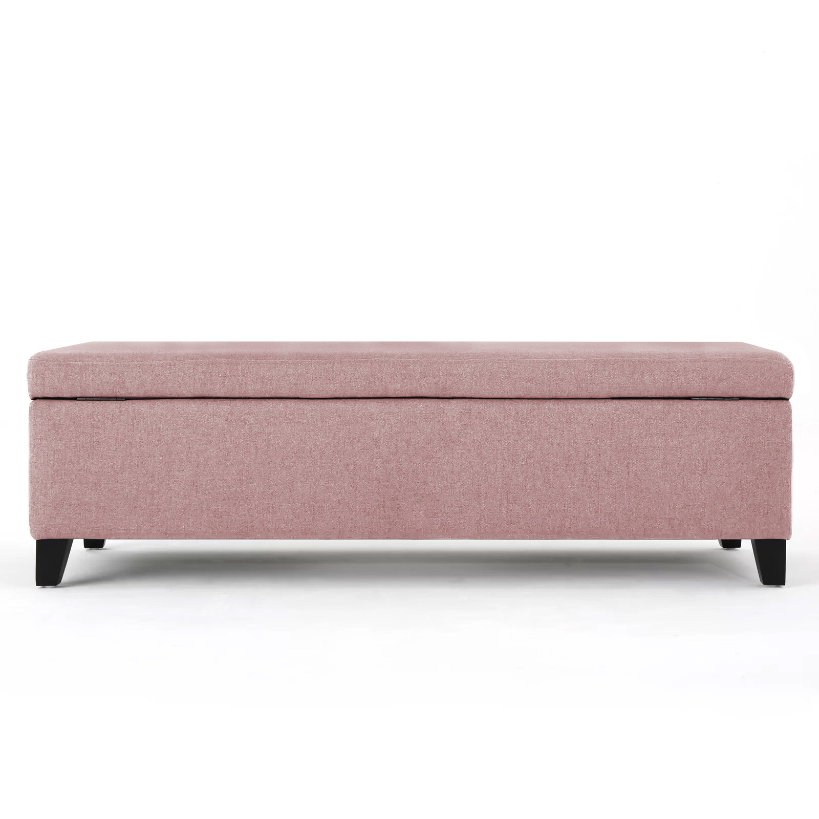 Recamier Bau Julia 1,60m Suede Rosa Bebe  - Inova Decor