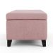Recamier Bau Julia 1,60m Suede Rosa Bebe  - Inova Decor