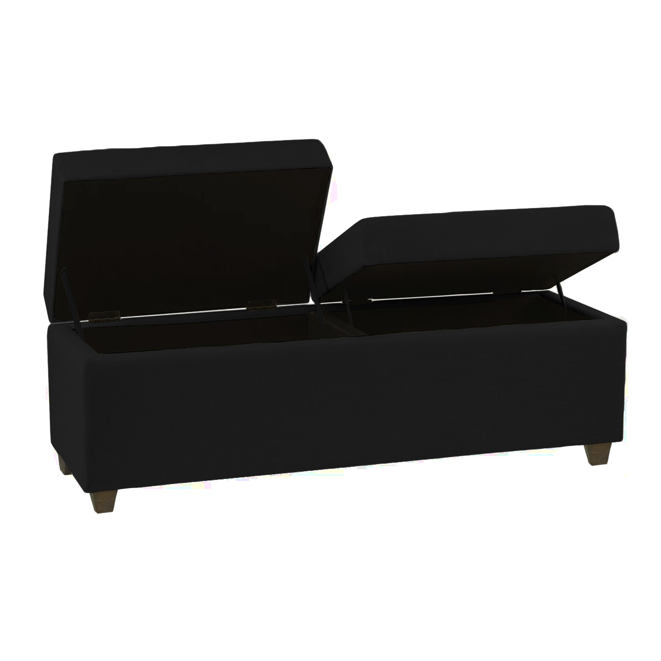Recamier Bau Madri 1,20m Suede Preto - Inova Decor