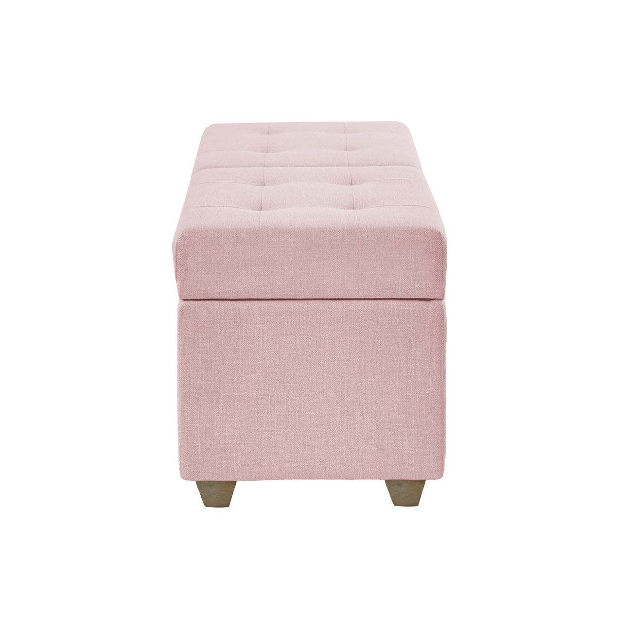 Recamier Bau Madri 1,20m Suede Rosa Bebe - Inova Decor
