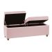 Recamier Bau Madri 1,40m Suede Rosa Bebe - Inova Decor