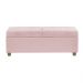 Recamier Bau Madri 1,40m Suede Rosa Bebe - Inova Decor