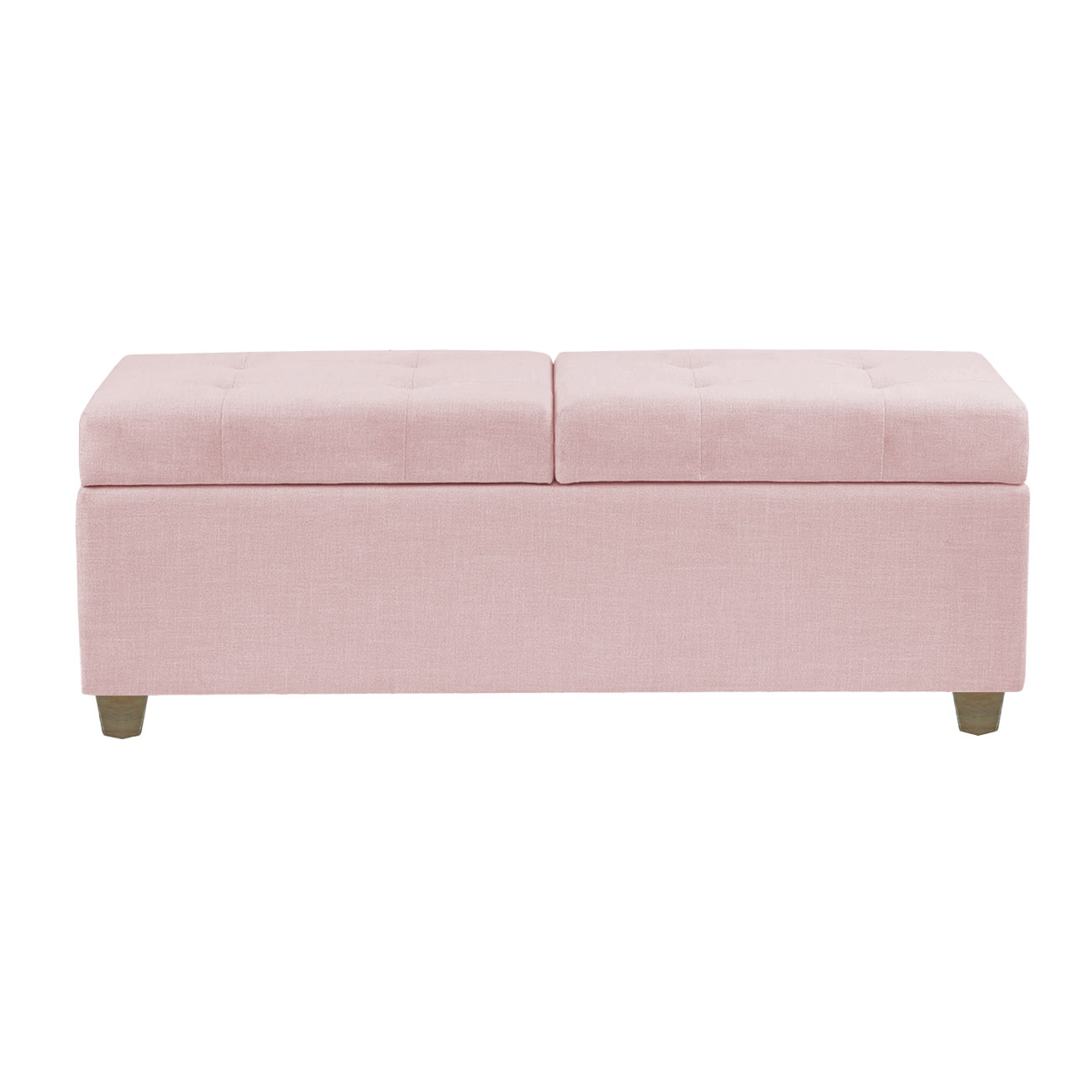 Recamier Bau Madri 1,40m Suede Rosa Bebe - Inova Decor