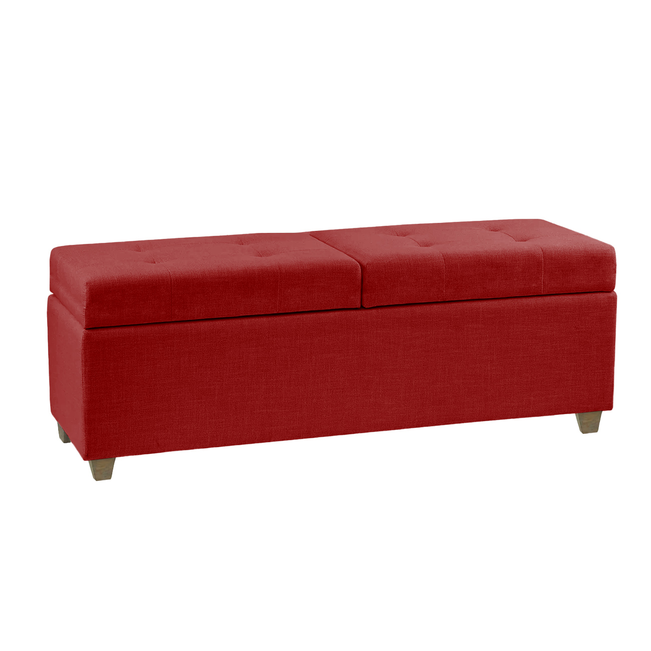 Recamier Bau Madri 1,40m Suede Vermelho - Inova Decor