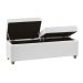 Recamier Bau Madri 1,60m Suede Branco - Inova Decor