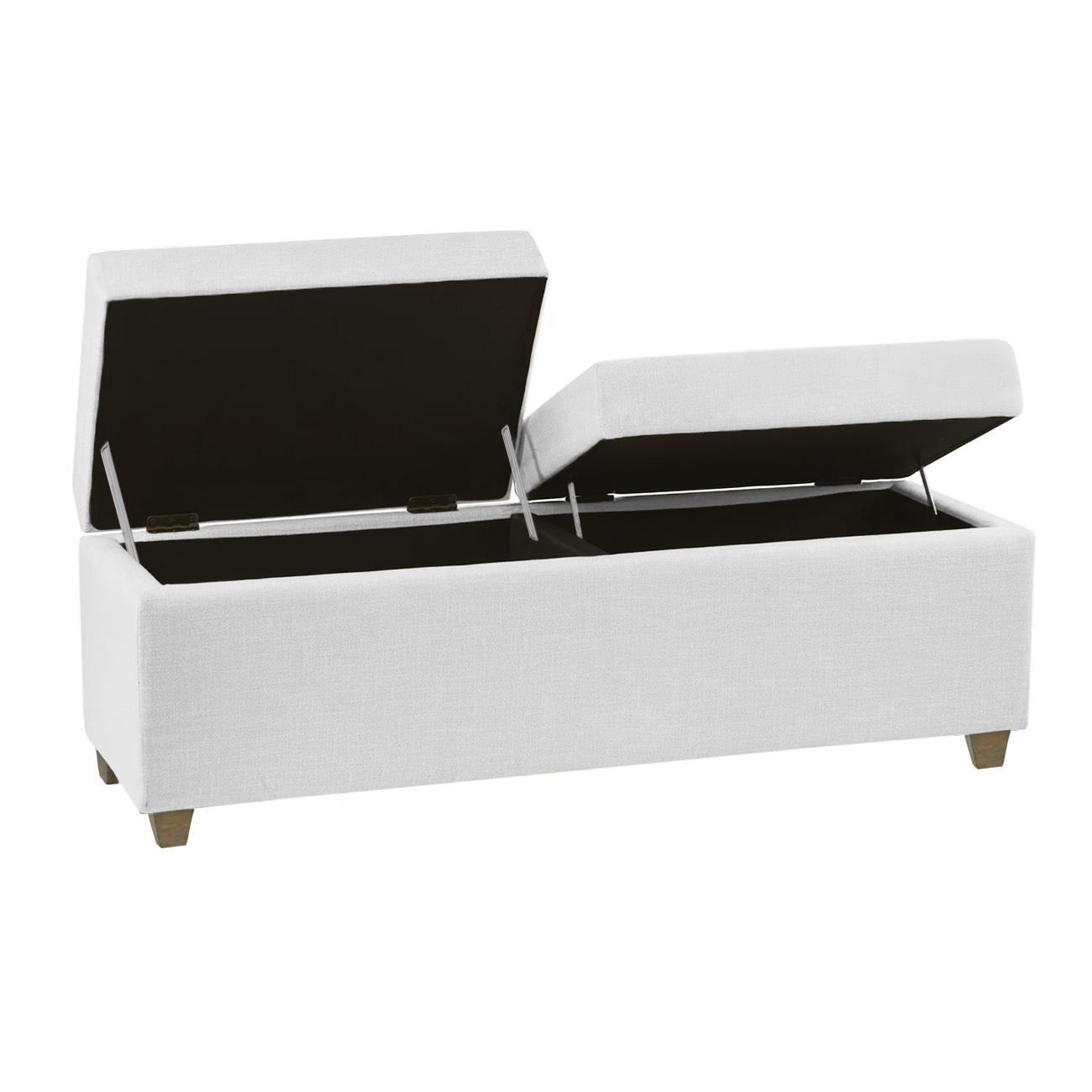 Recamier Bau Madri 1,60m Suede Branco - Inova Decor