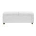 Recamier Bau Madri 1,60m Suede Branco - Inova Decor
