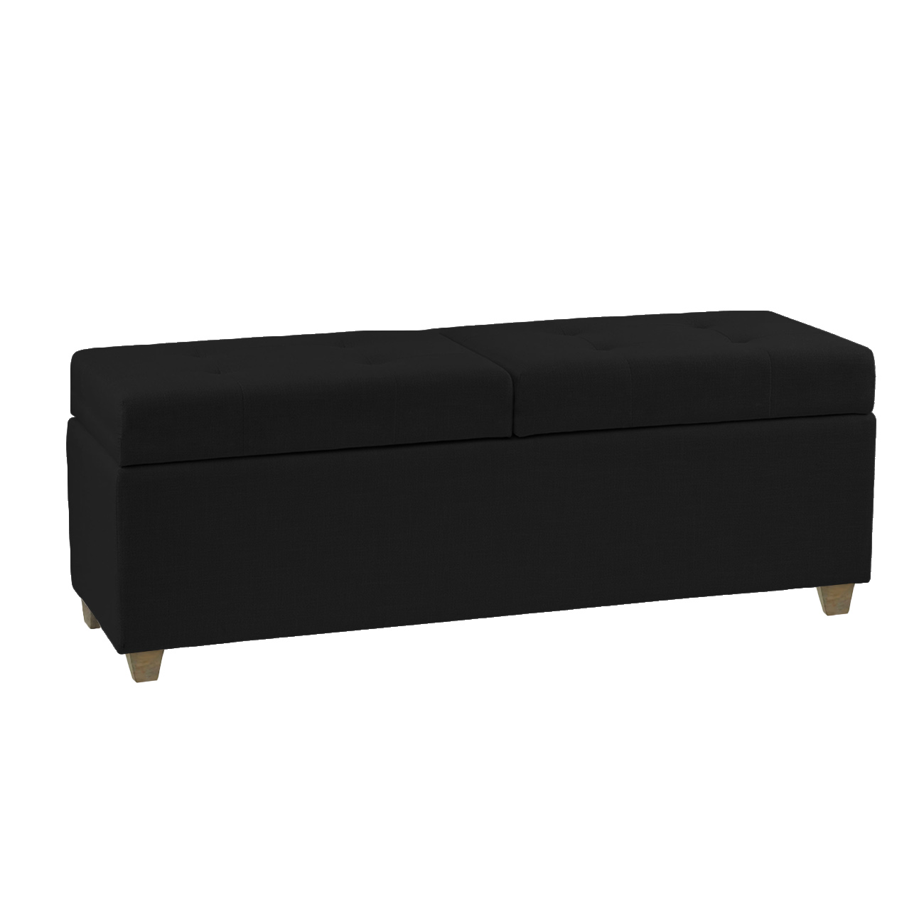 Recamier Bau Madri 1,60m Suede Preto - Inova Decor