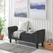 Recamier Bau Malibu 1,20m Suede Preto - Inova Decor