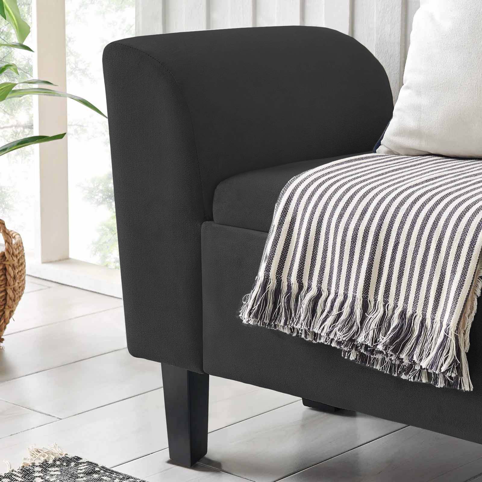 Recamier Bau Malibu 1,20m Suede Preto - Inova Decor