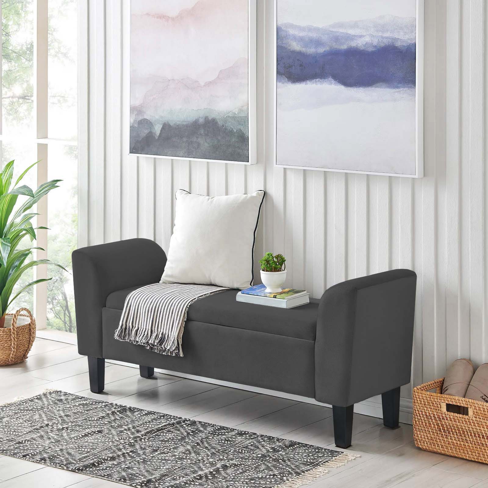 Recamier Bau Malibu 1,40m Suede Grafite - Inova Decor