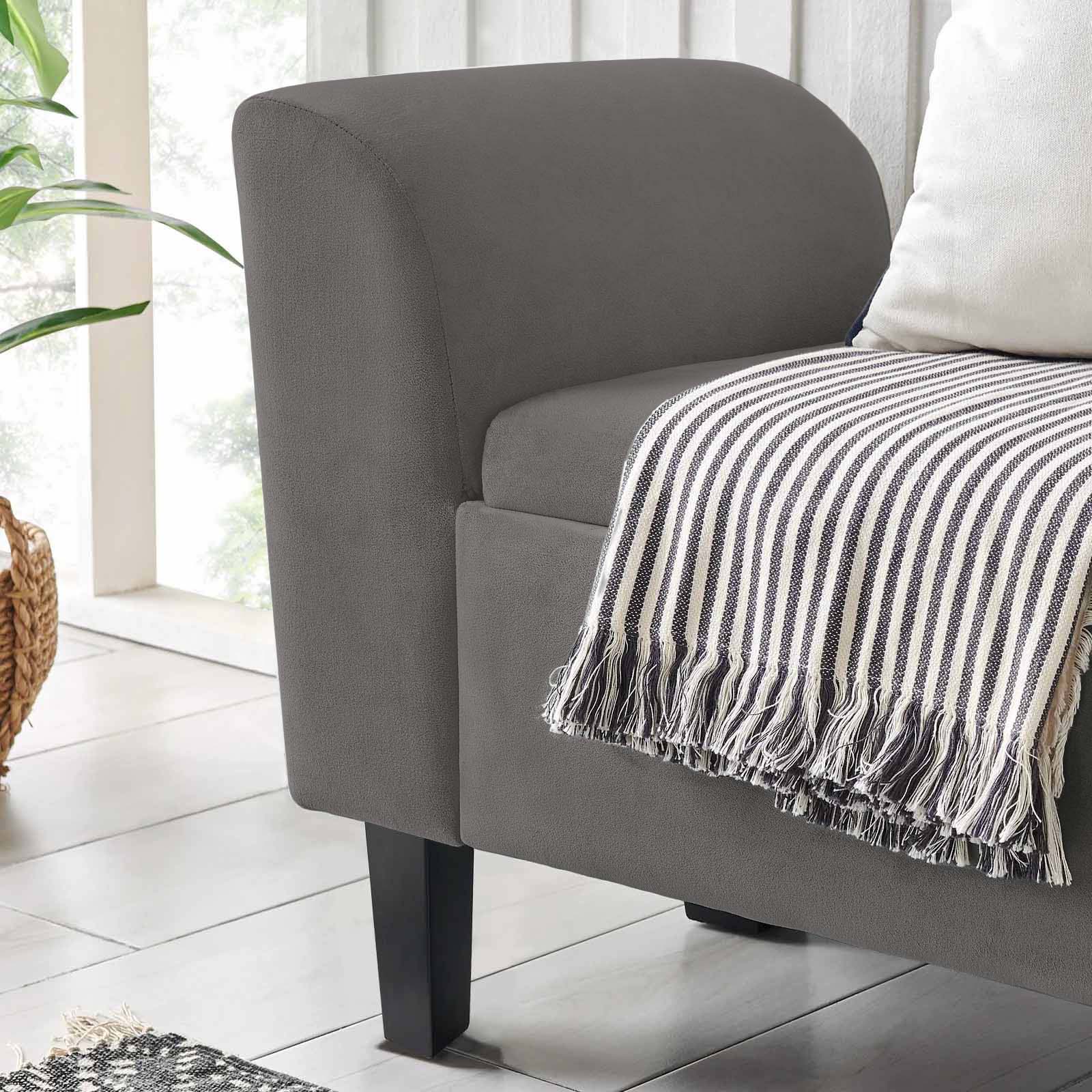 Recamier Bau Malibu 1,60m Suede Cinza - Inova Decor