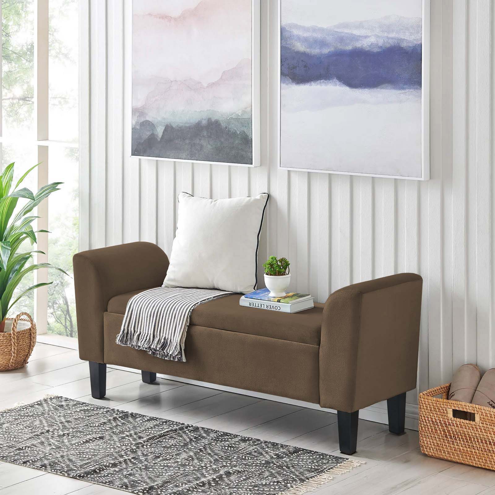 Recamier Bau Malibu 1,60m Suede Marrom - Inova Decor