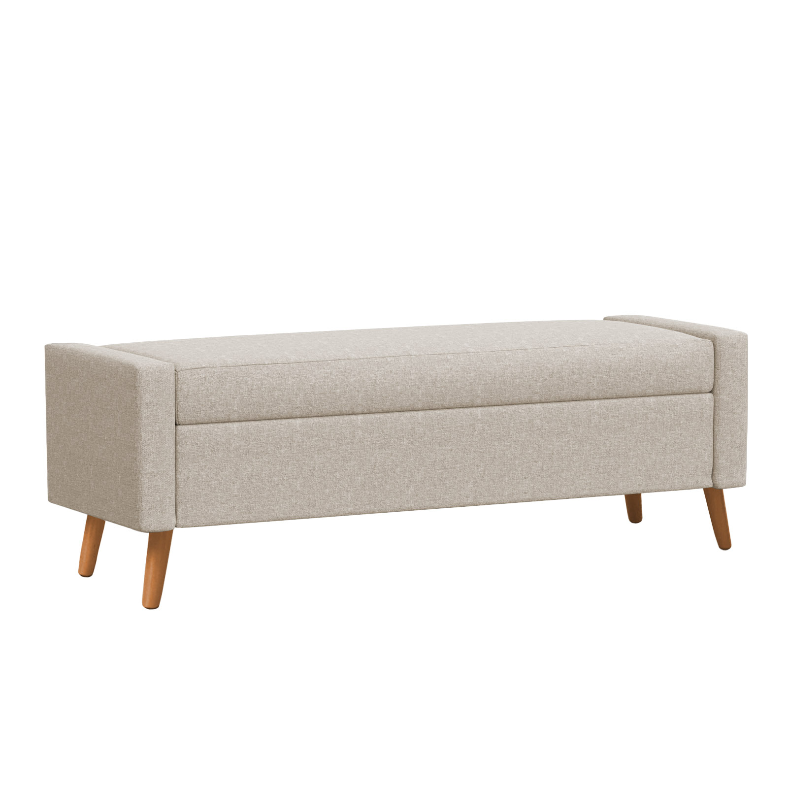 Recamier Bau Paris 1,40m Linho Bege - Inova Decor