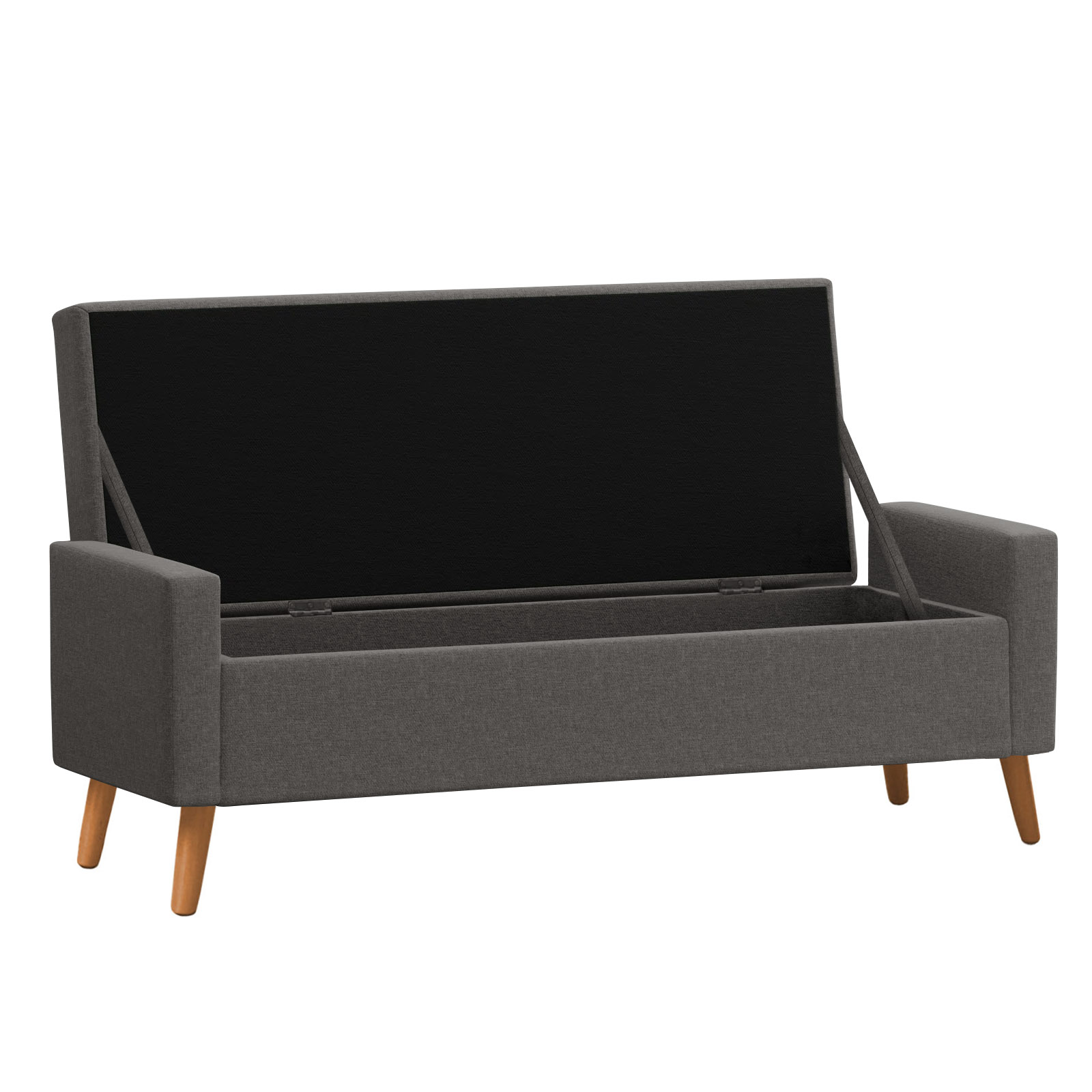 Recamier Bau Paris 1,40m Suede Cinza - Inova Decor