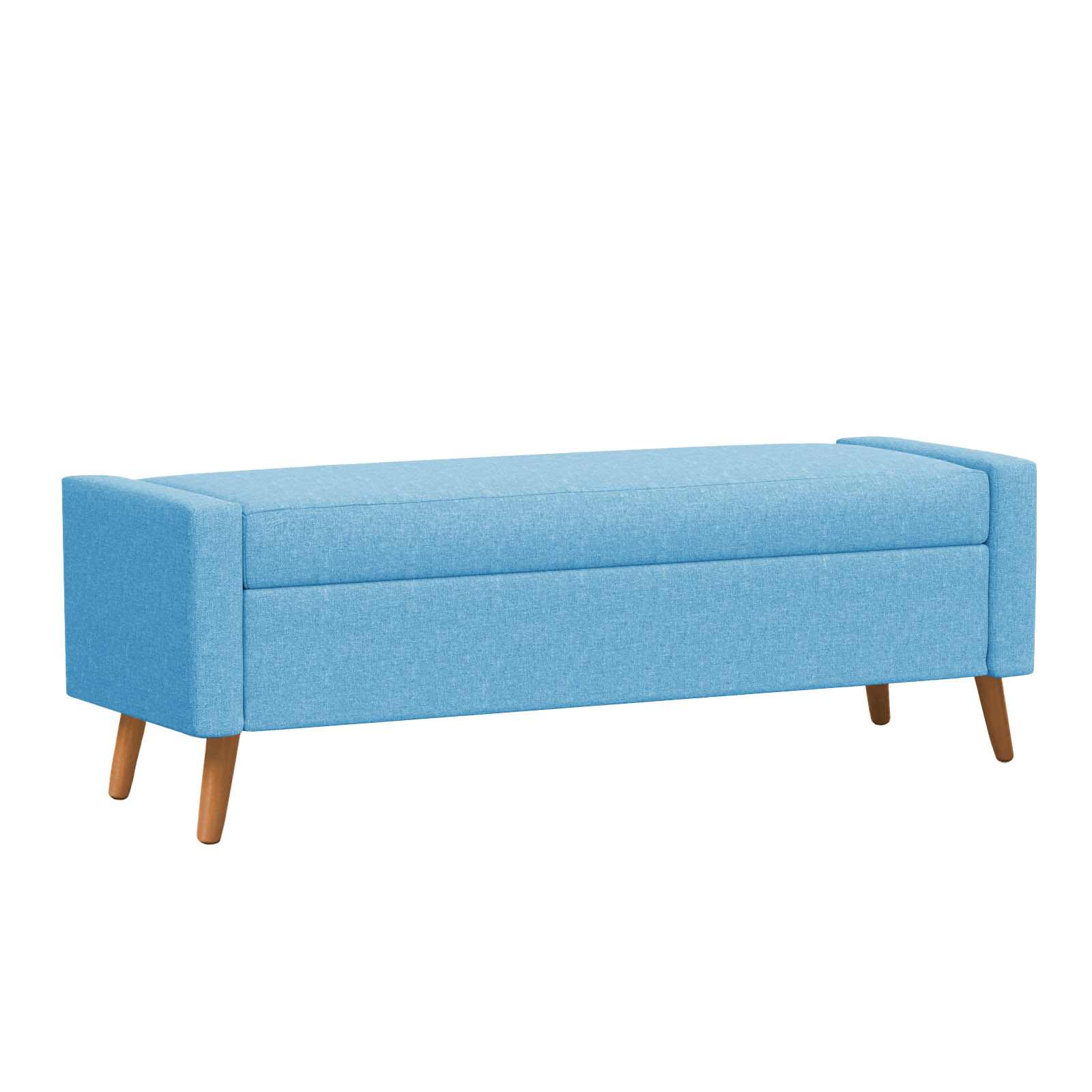 Recamier Bau Paris 1,60m Suede Azul Turquesa - Inova Decor
