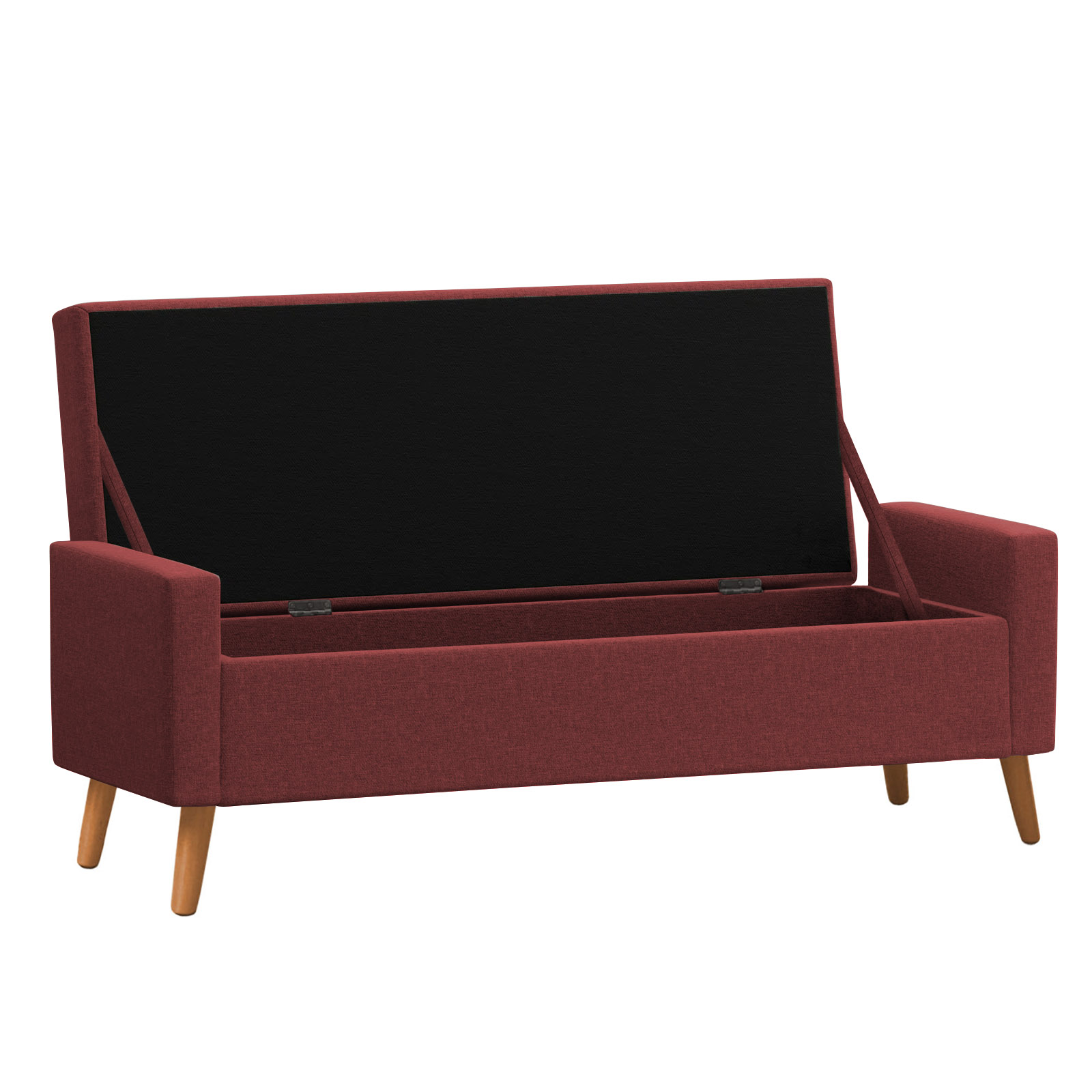 Recamier Bau Paris 1,60m Suede Bordo - Inova Decor