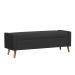 Recamier Bau Paris 1,60m Suede Preto - Inova Decor