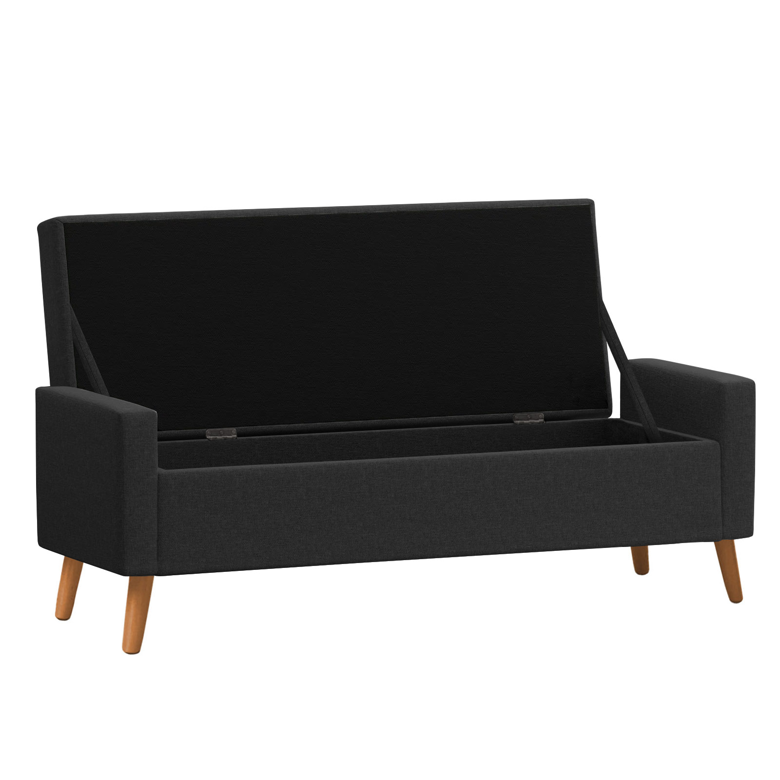 Recamier Bau Paris 1,60m Suede Preto - Inova Decor