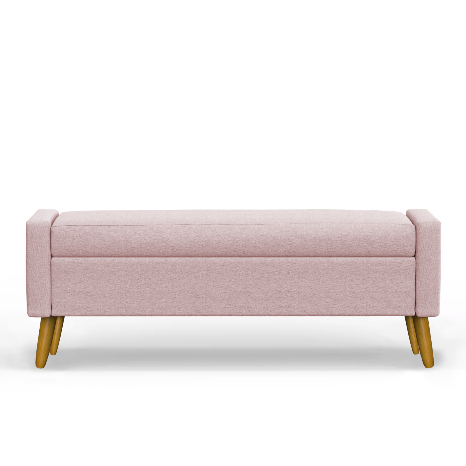 Recamier Bau Paris 1,60m Suede Rosa Bebe - Inova Decor