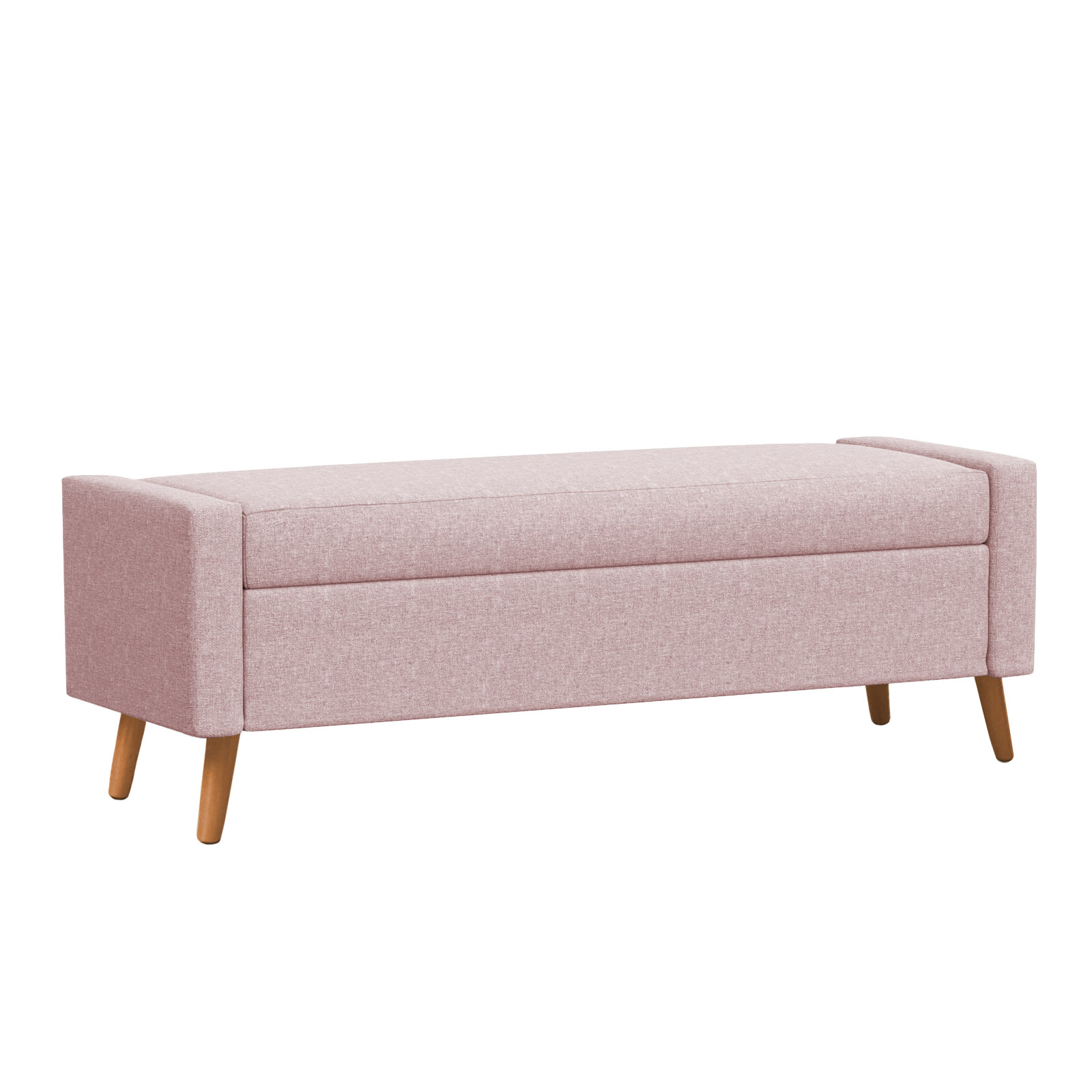 Recamier Bau Paris 1,60m Suede Rosa Bebe - Inova Decor