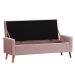 Recamier Bau Paris 1,60m Suede Rosa Bebe - Inova Decor
