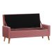 Recamier Bau Paris 1,60m Suede Rose - Inova Decor