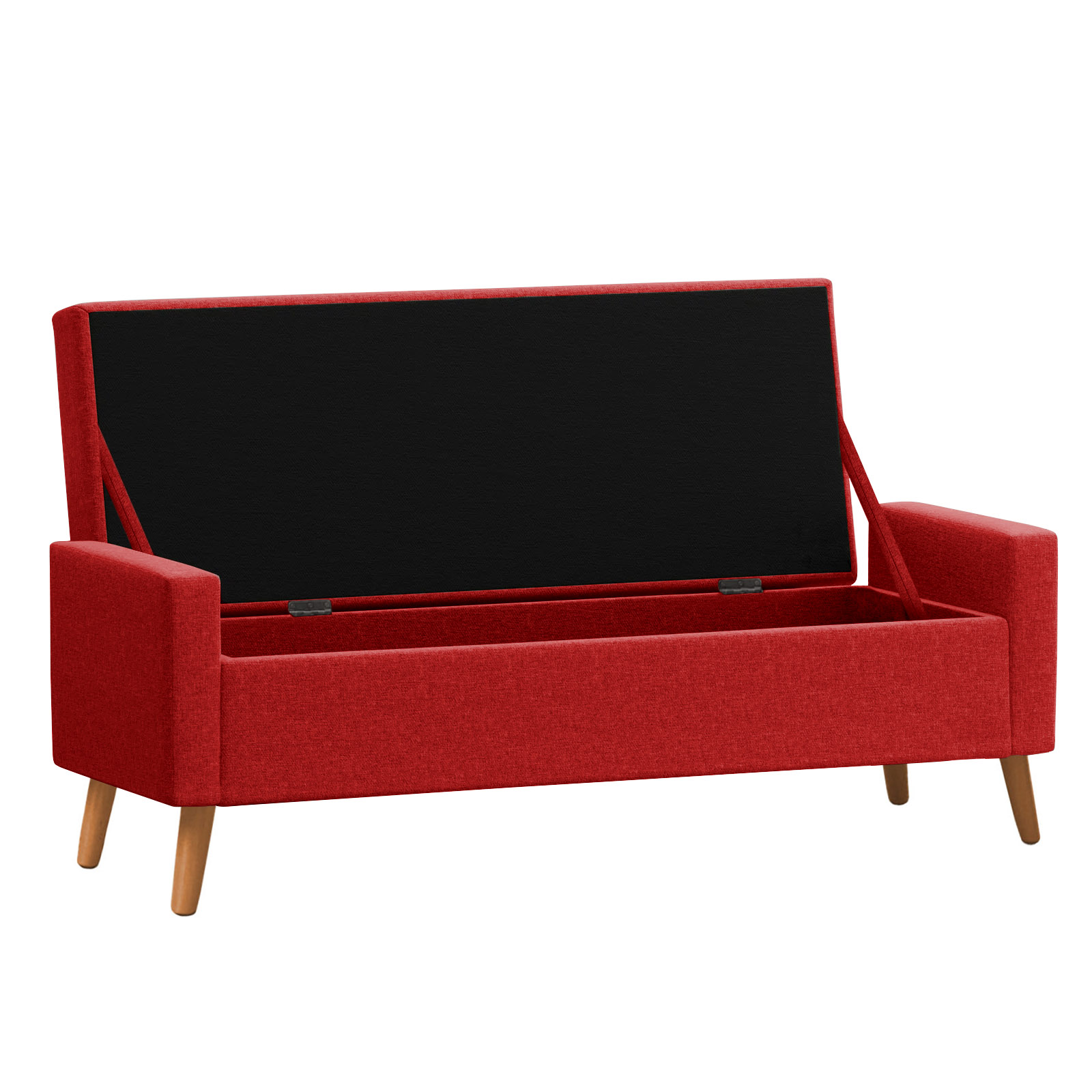 Recamier Bau Paris 1,60m Suede Vermelho - Inova Decor