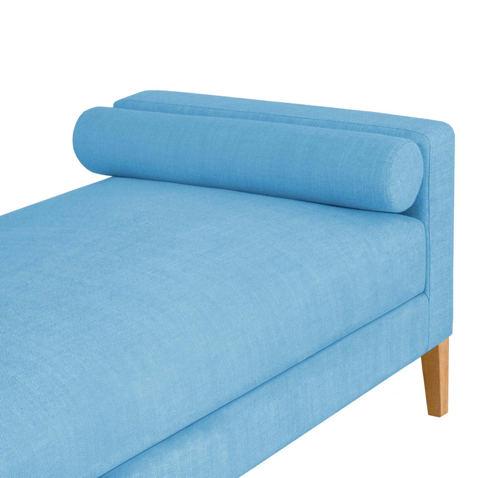 Recamier Berlim 1,20m Suede Azul Turquesa - Inova Decorações
