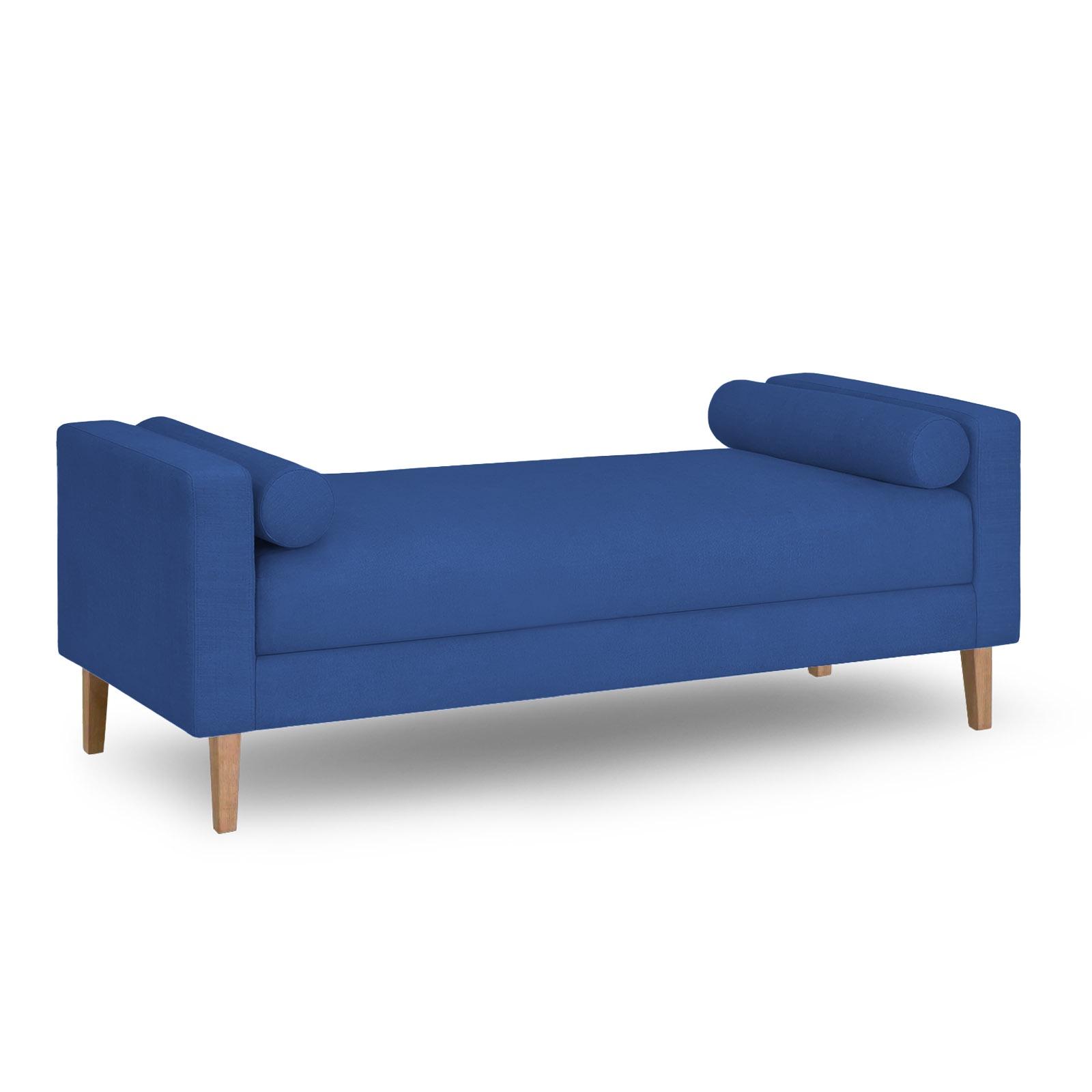 Recamier Berlim 1,20m Suede Azul marinho - Inova Decorações
